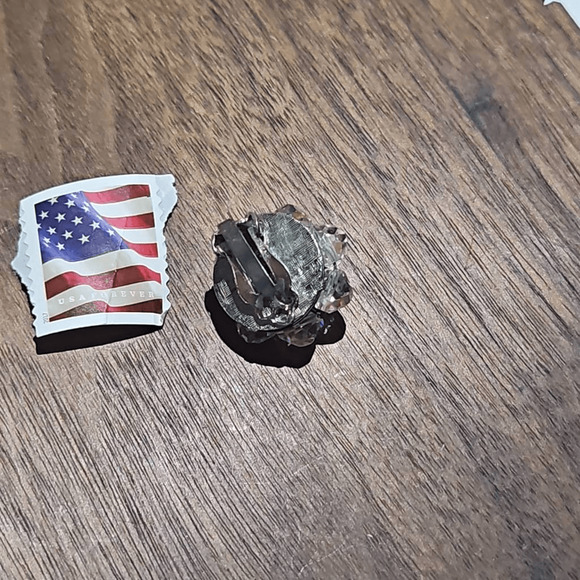 Beaded Clip on Earrings Iridescent Dragon Scale Jewelry - Picture 4 of 5